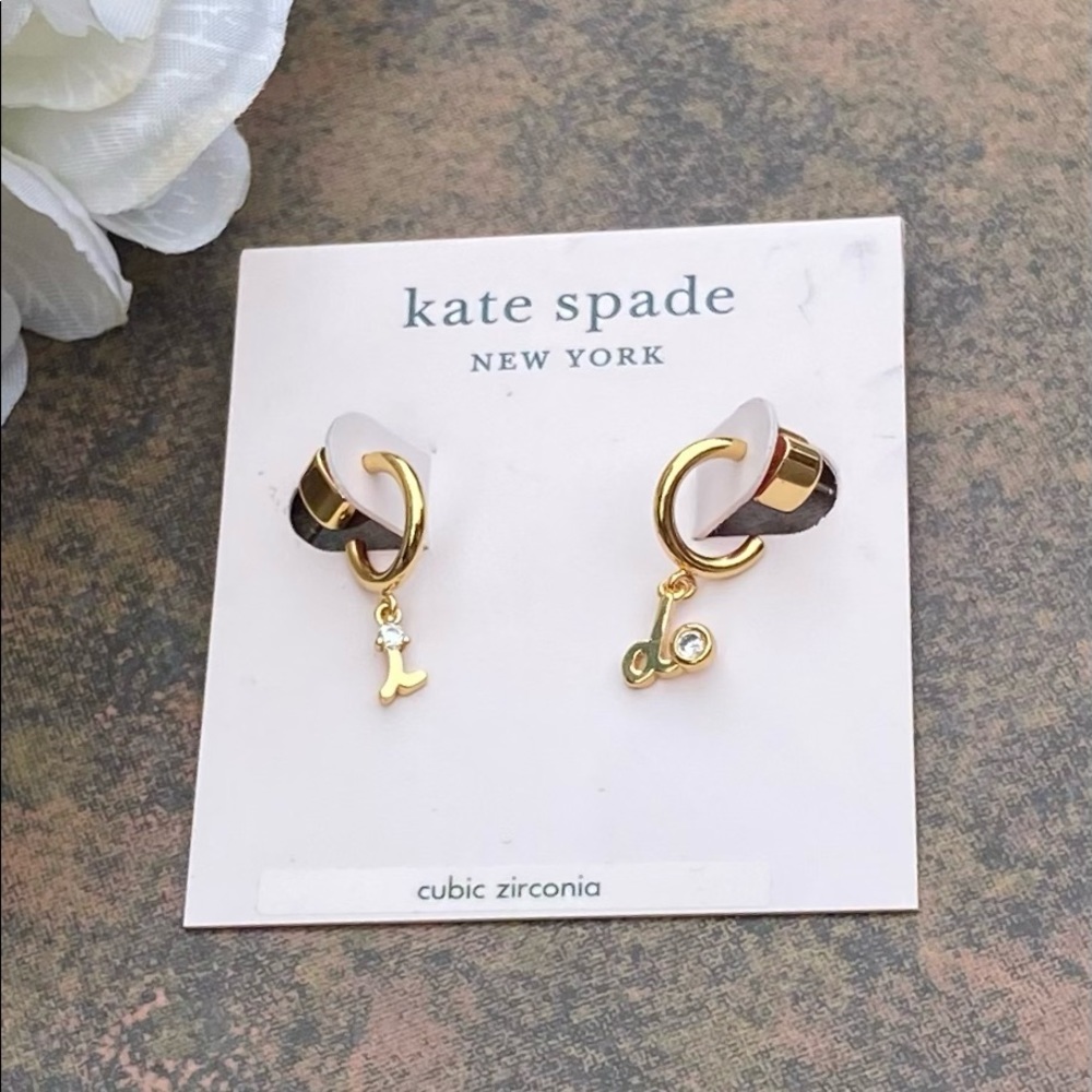 NWT KATE SPADE ♠️ SAY YES I DO HUGGIES EARRINGS